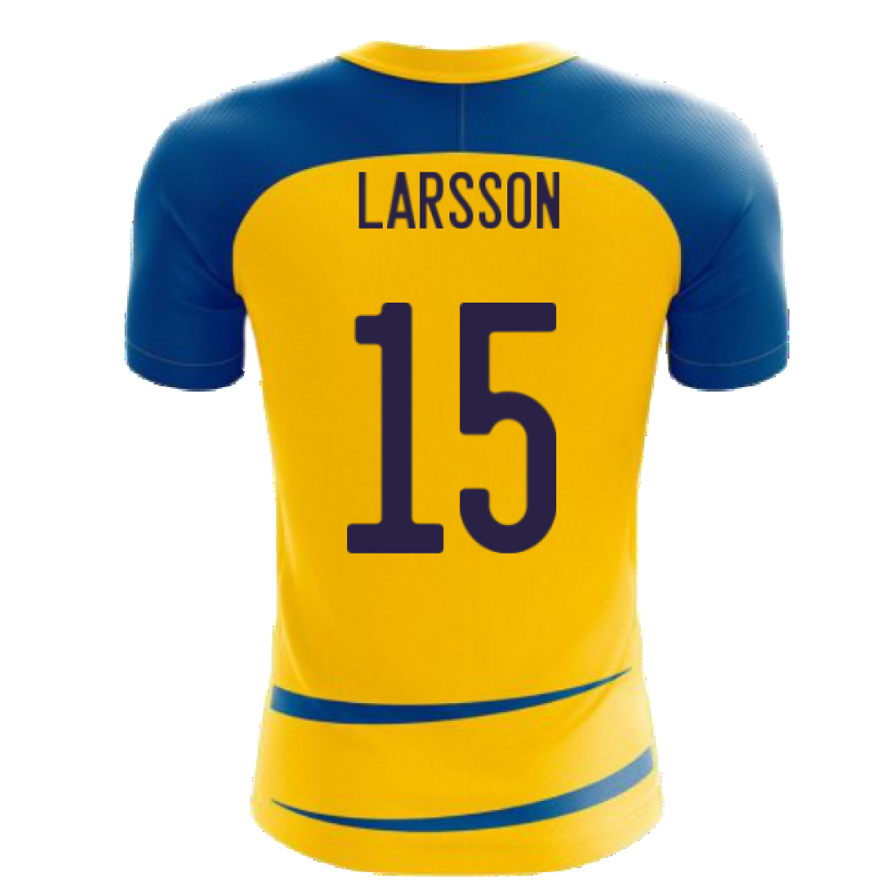 Sweden 2024-2025 Home Concept Football Kit (Airo) (LARSSON 15)