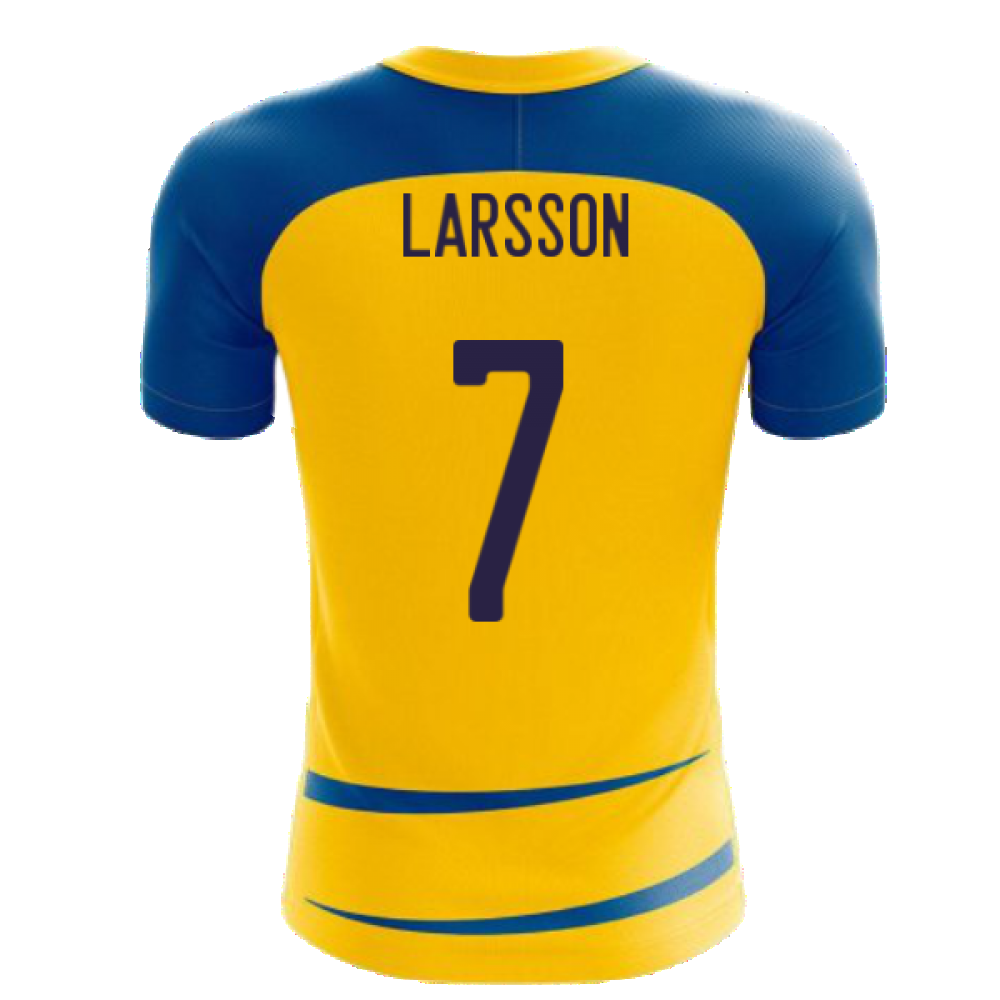 Sweden 2024-2025 Home Concept Football Kit (Airo) (LARSSON 7)