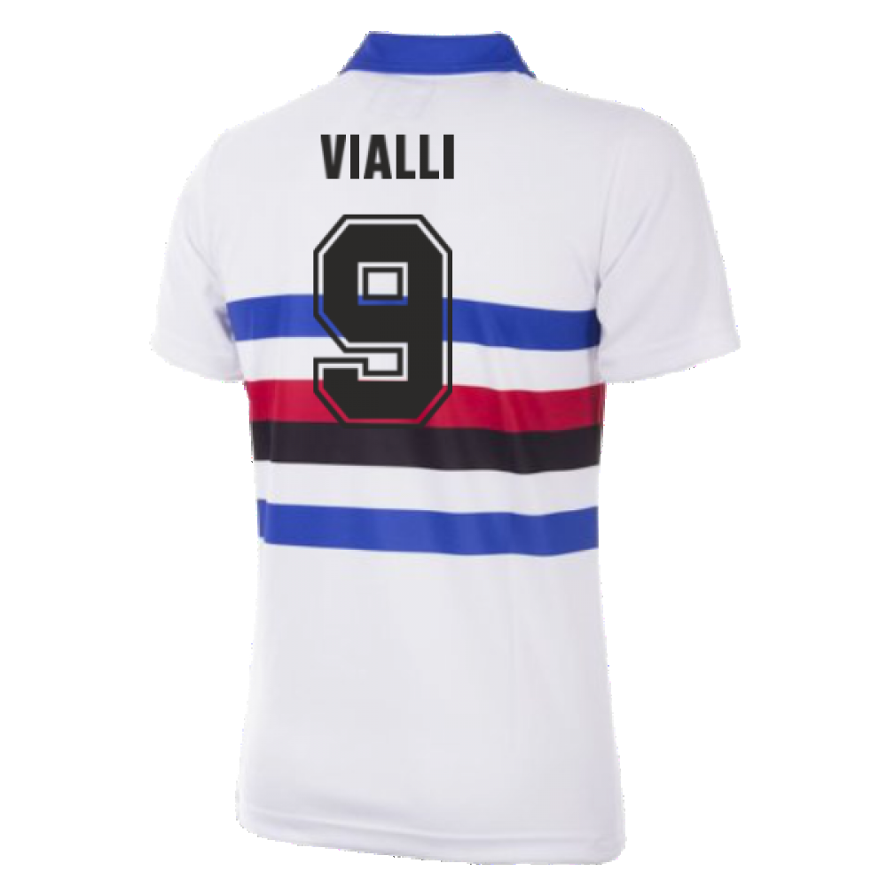 U. C. Sampdoria 1991 - 92 Away Retro Football Shirt (VIALLI 9)