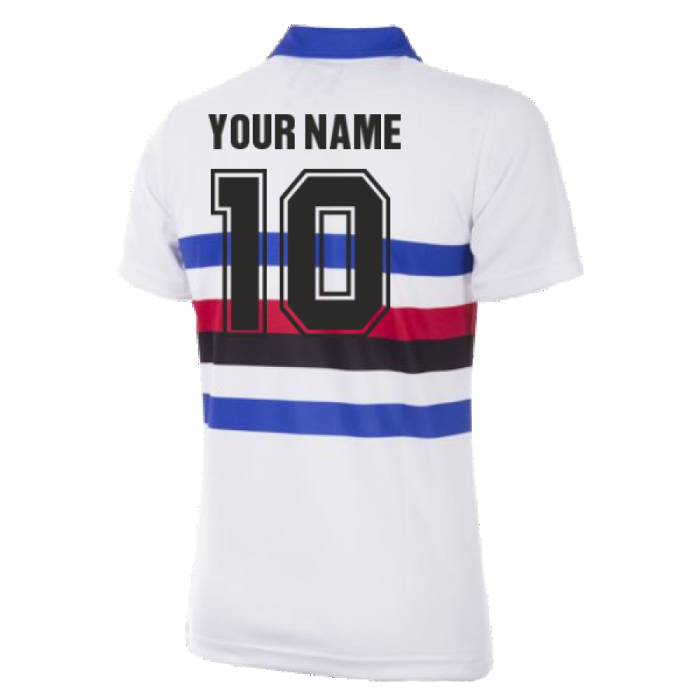 U. C. Sampdoria 1991 - 92 Away Retro Football Shirt (Your Name)