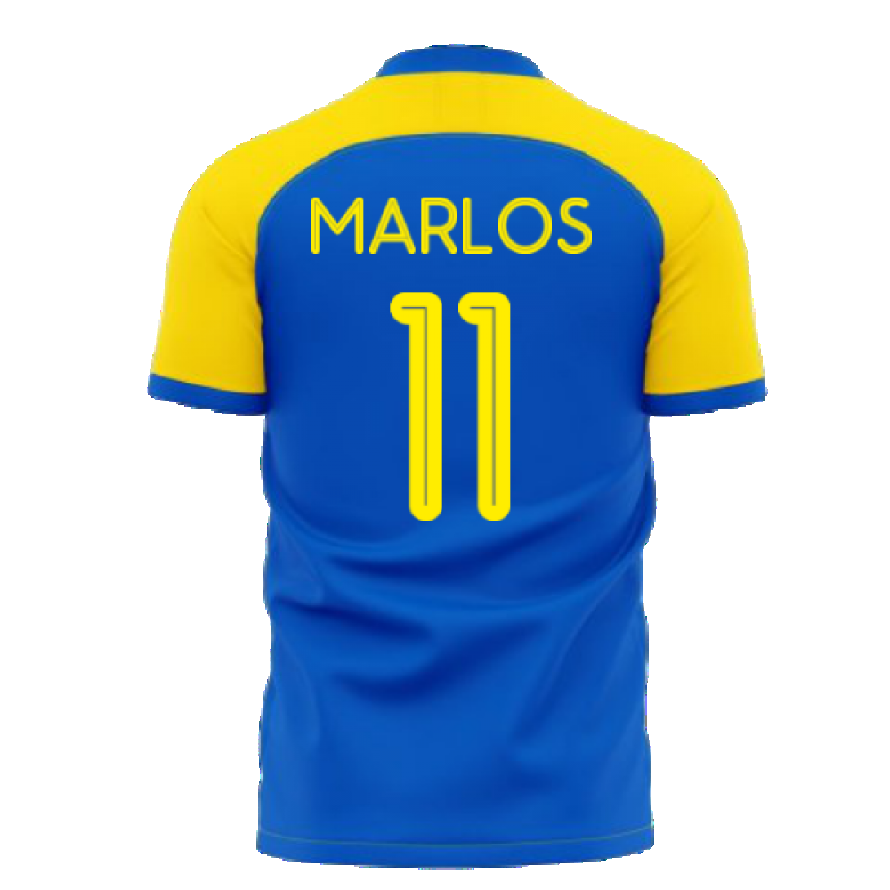 Ukraine Stop War Concept Football Kit (Libero) - Blue (MARLOS 11)