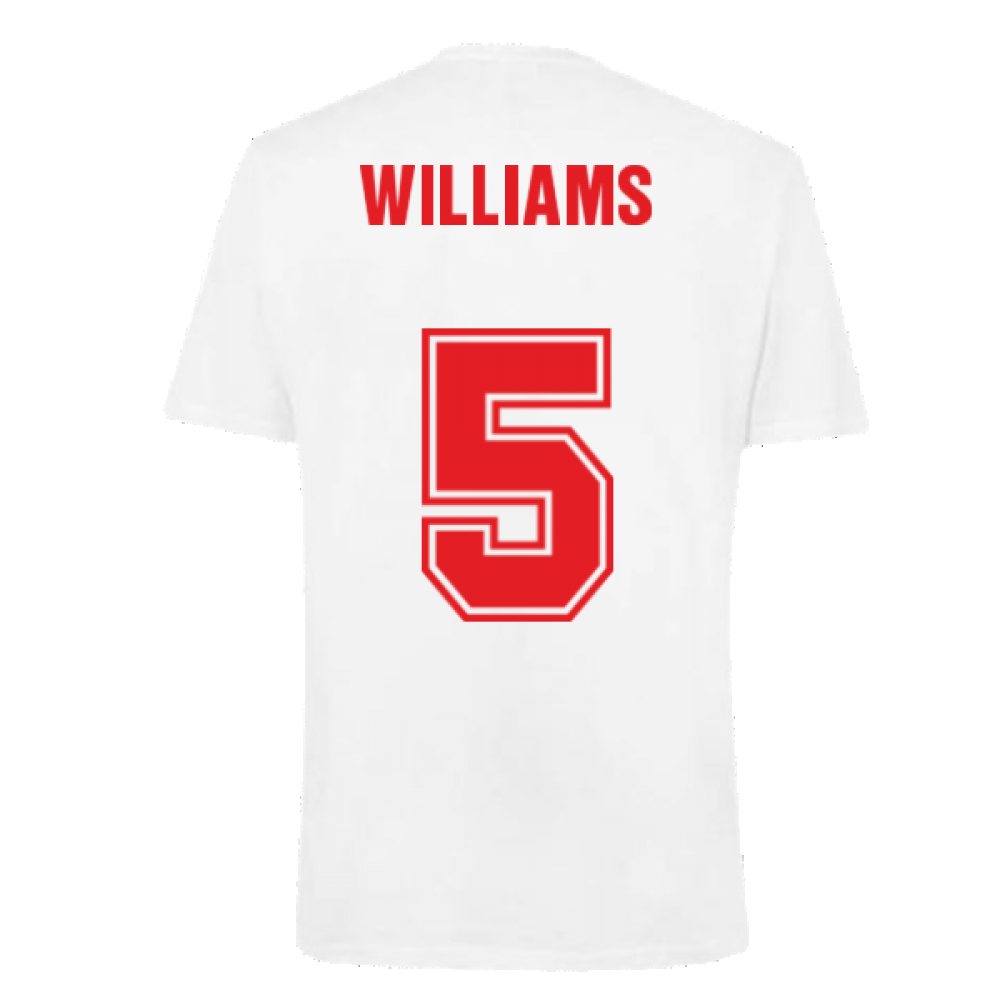 Wales 2021 Polyester T-Shirt (White) (WILLIAMS 5)