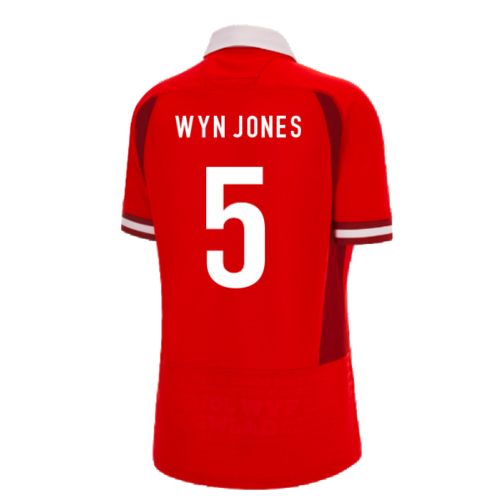 Wales RWC 2023 WRU Home Rugby Shirt (Ladies) (Wyn Jones 5)