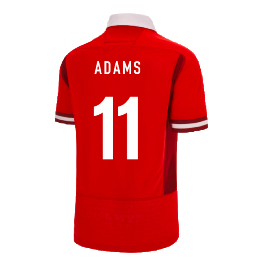 Wales RWC 2023 WRU Rugby Cotton Home Shirt (Adams 11)