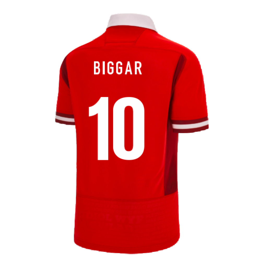 Wales RWC 2023 WRU Rugby Cotton Home Shirt (Biggar 10)