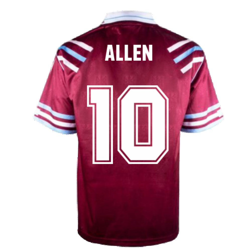 West Ham United 1992 Retro Football Shirt (Allen 10)