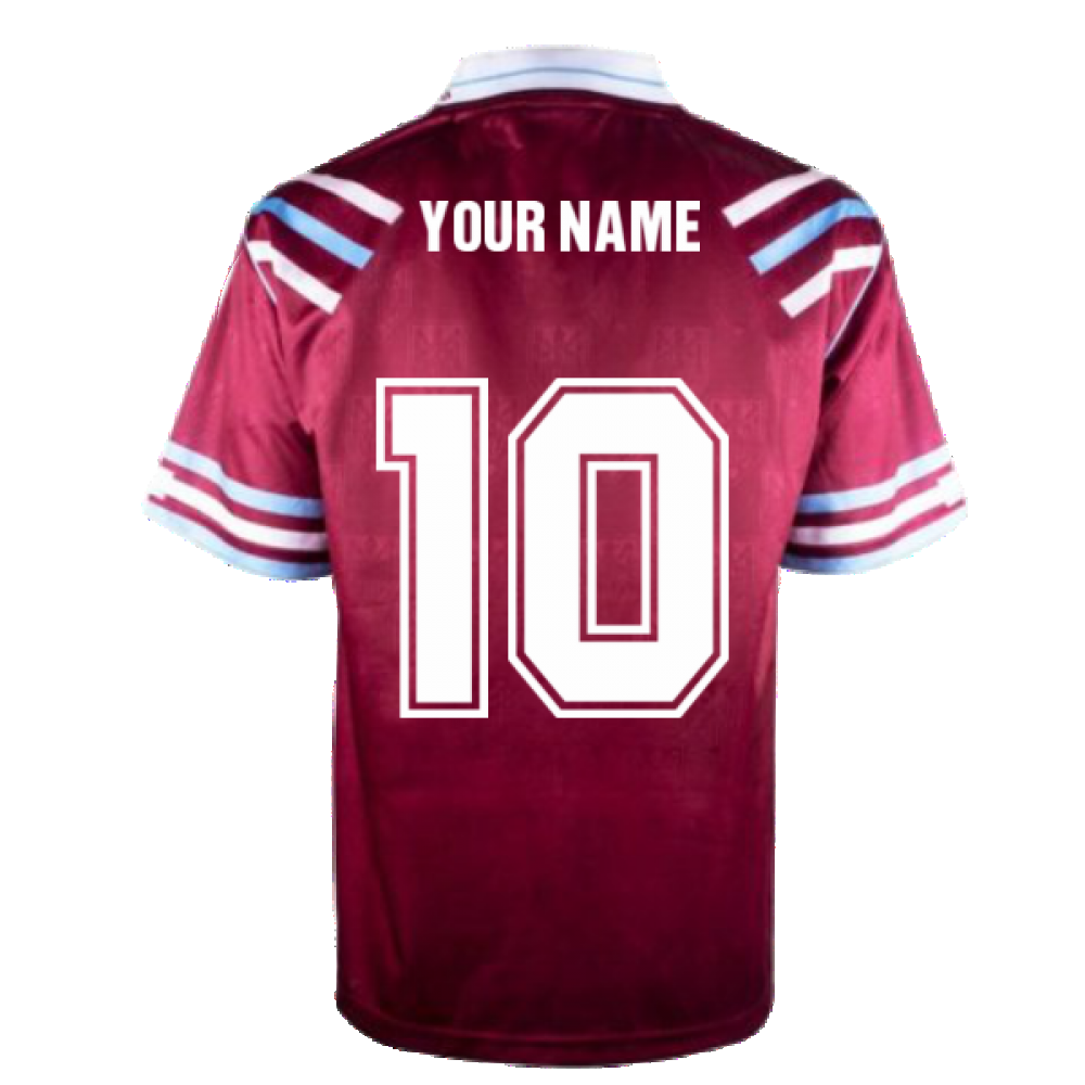 West Ham United 1992 Retro Football Shirt (Your Name)