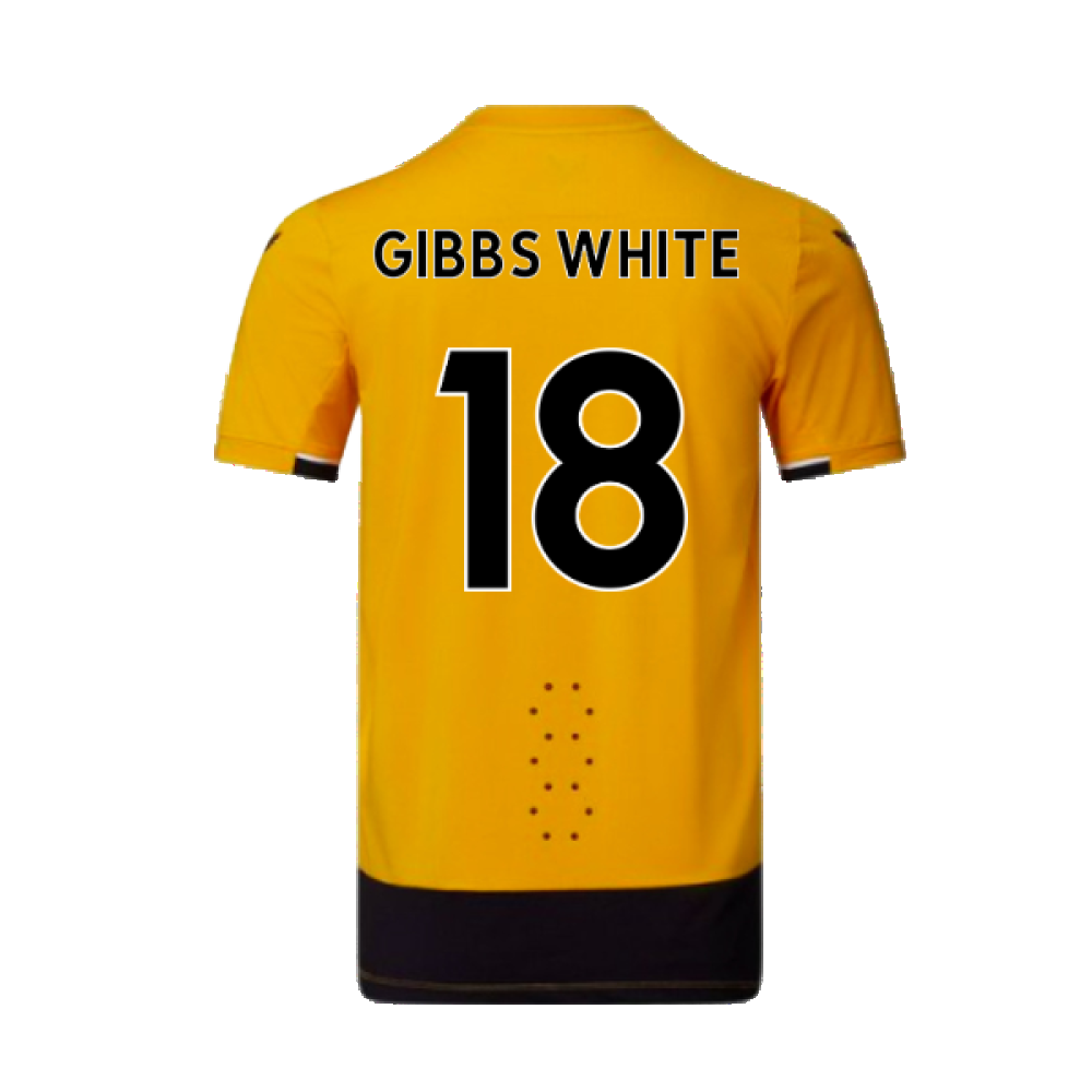 Wolves 2022-23 Pro Home Shirt (Sponsorless) (S) (Mint) (GIBBS WHITE 18)