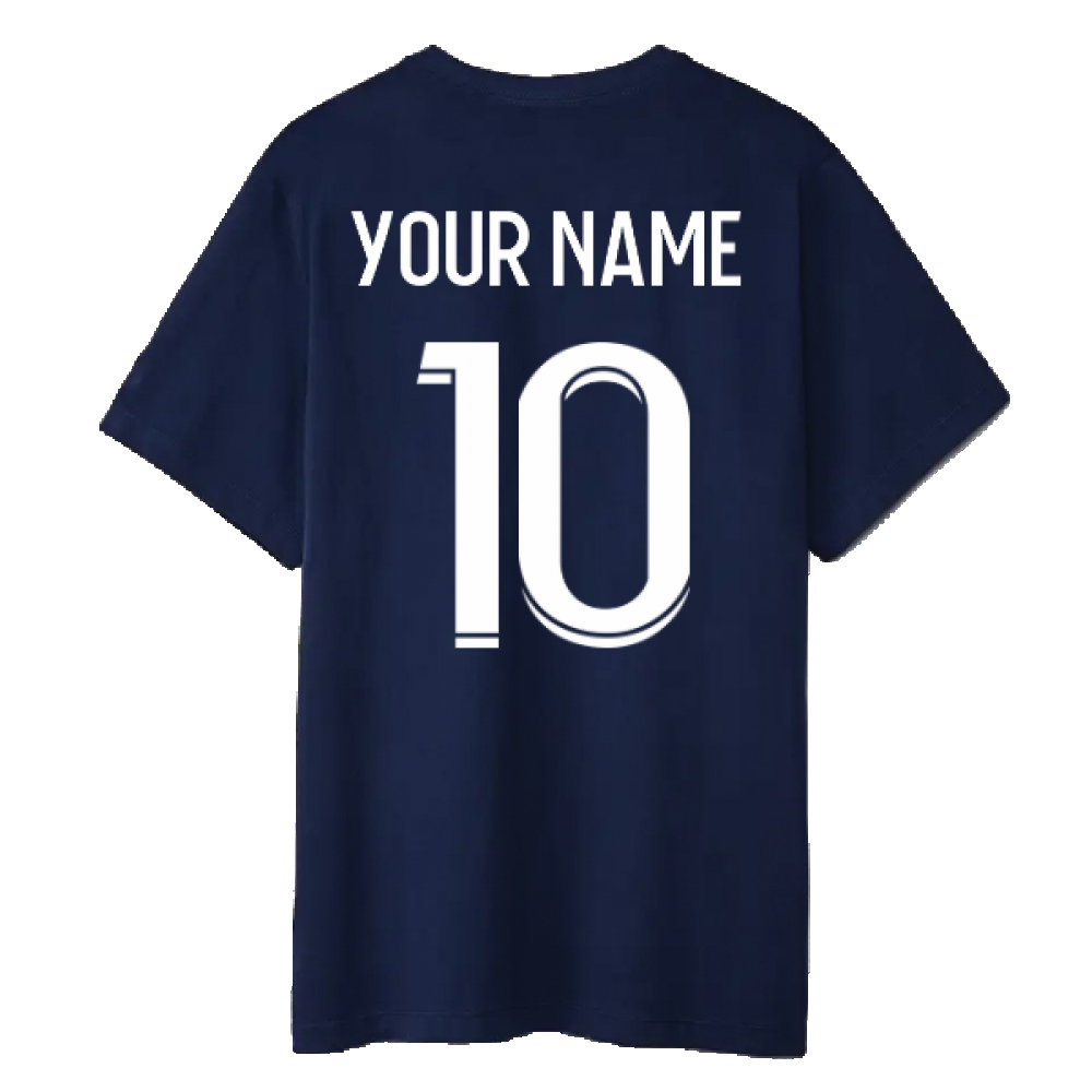 2021-2022 PSG Wordmark Tee (Navy) (Your Name)