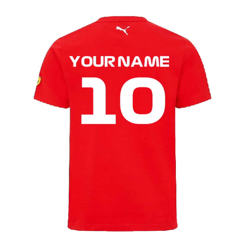 2022 Ferrari Fanwear Drivers Tee Carlos Sainz (Red) (Your Name)