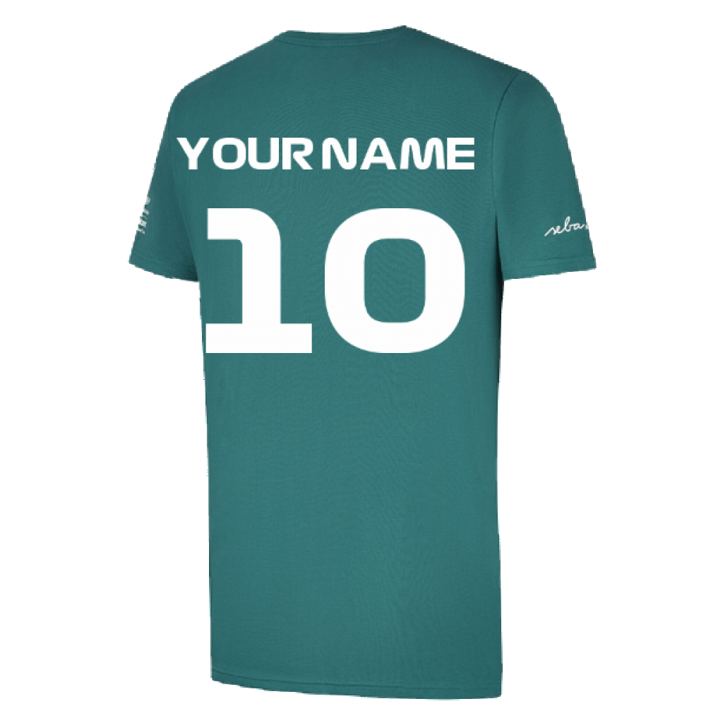 2022 Aston Martin Official SV T-Shirt (Green) (Your Name)