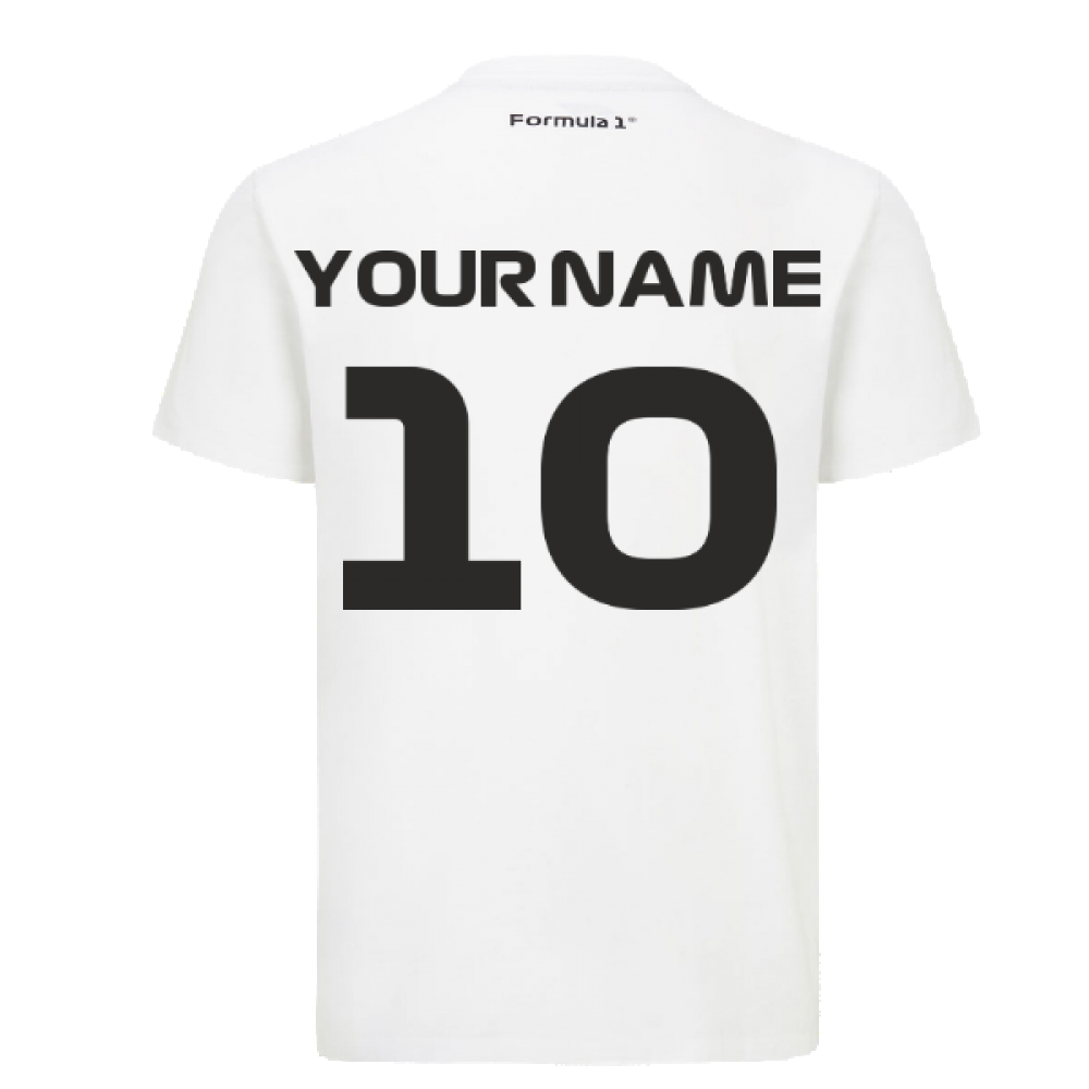 2022 Formula 1 F1 Flag Graphic Tee (White) (Your Name)