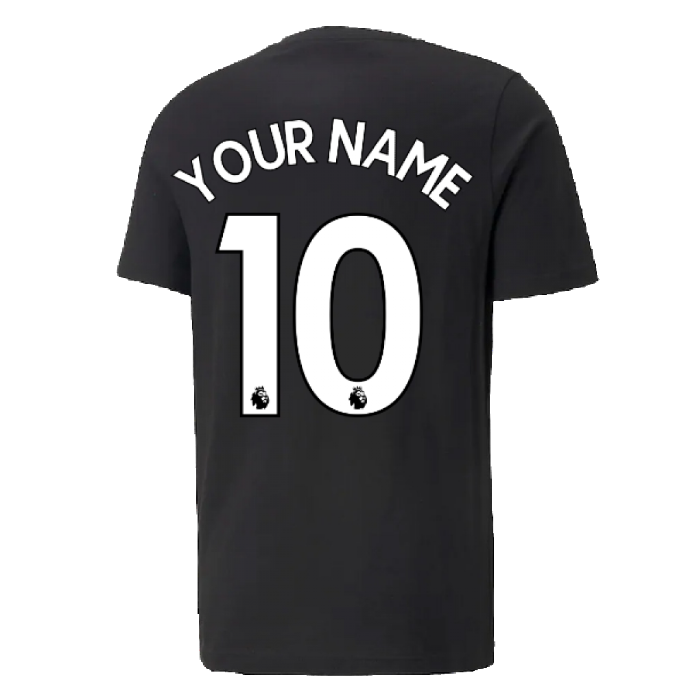 2022-2023 Man City FtblCulture Tee (Black) (Your Name)