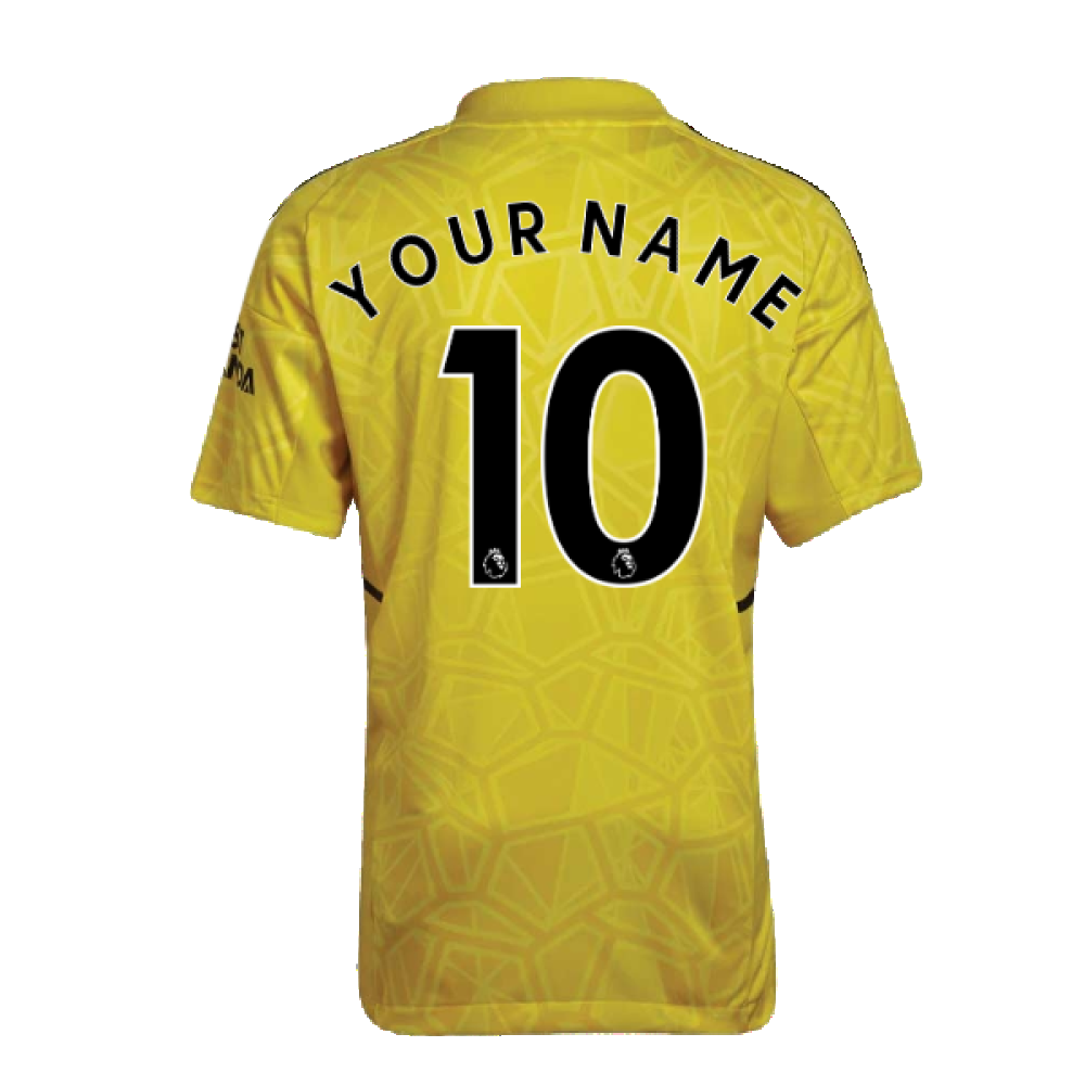 2022-2023 Arsenal Home Goalkeeper Shirt (Yellow) (Your Name)