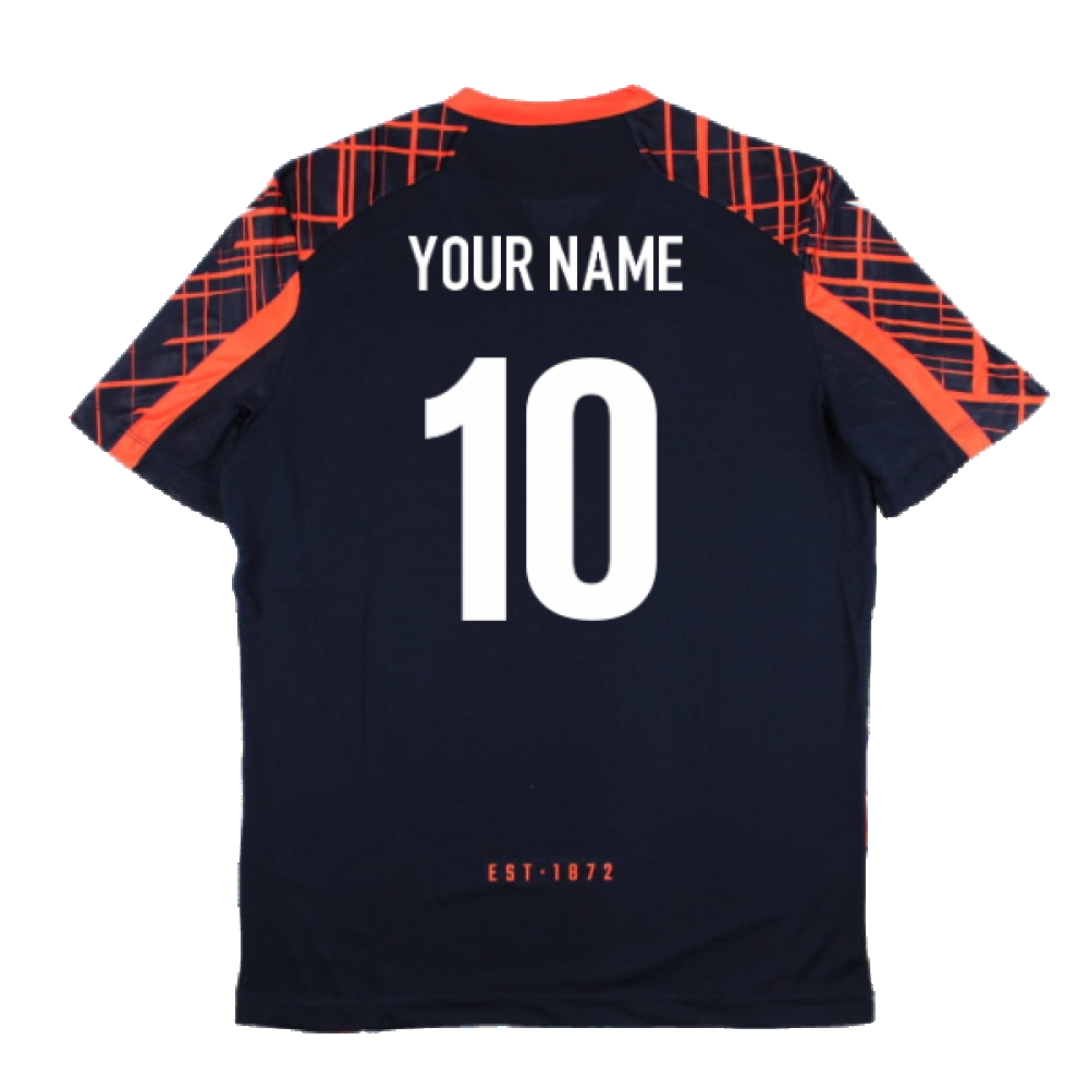 2022-2023 Edinburgh Rugby Poly Dry Gym Shirt (Navy) (Your Name)