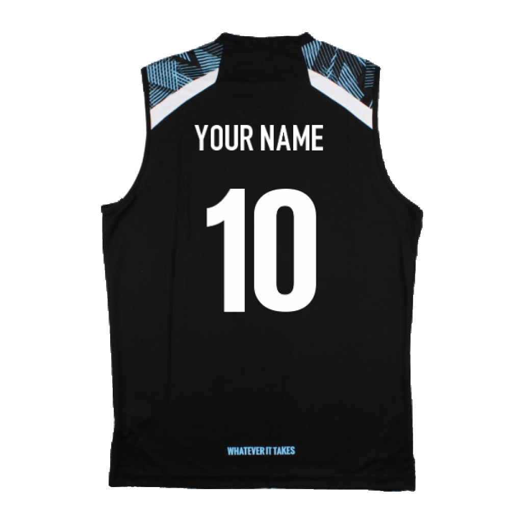 2022-2023 Glasgow Warriors Sleeveless Gym Vest (Black) (Your Name)