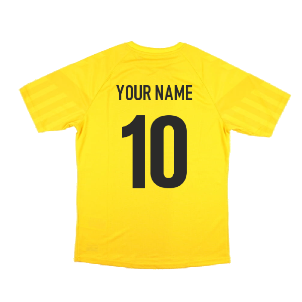 2022-2023 Denmark Away Goalkeeper Jersey (Yellow) - Kids (Your Name)