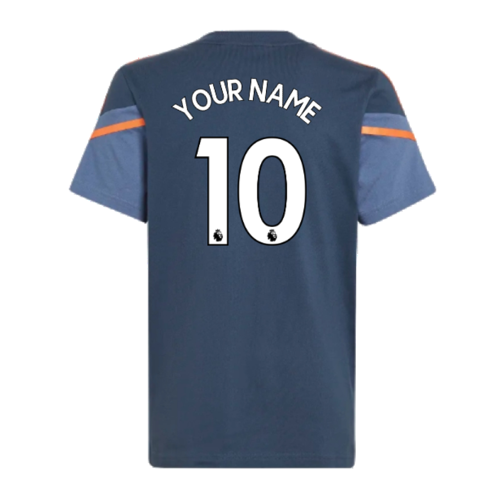 2022-2023 Man Utd Training Tee (Crew Navy) - Kids (Your Name)