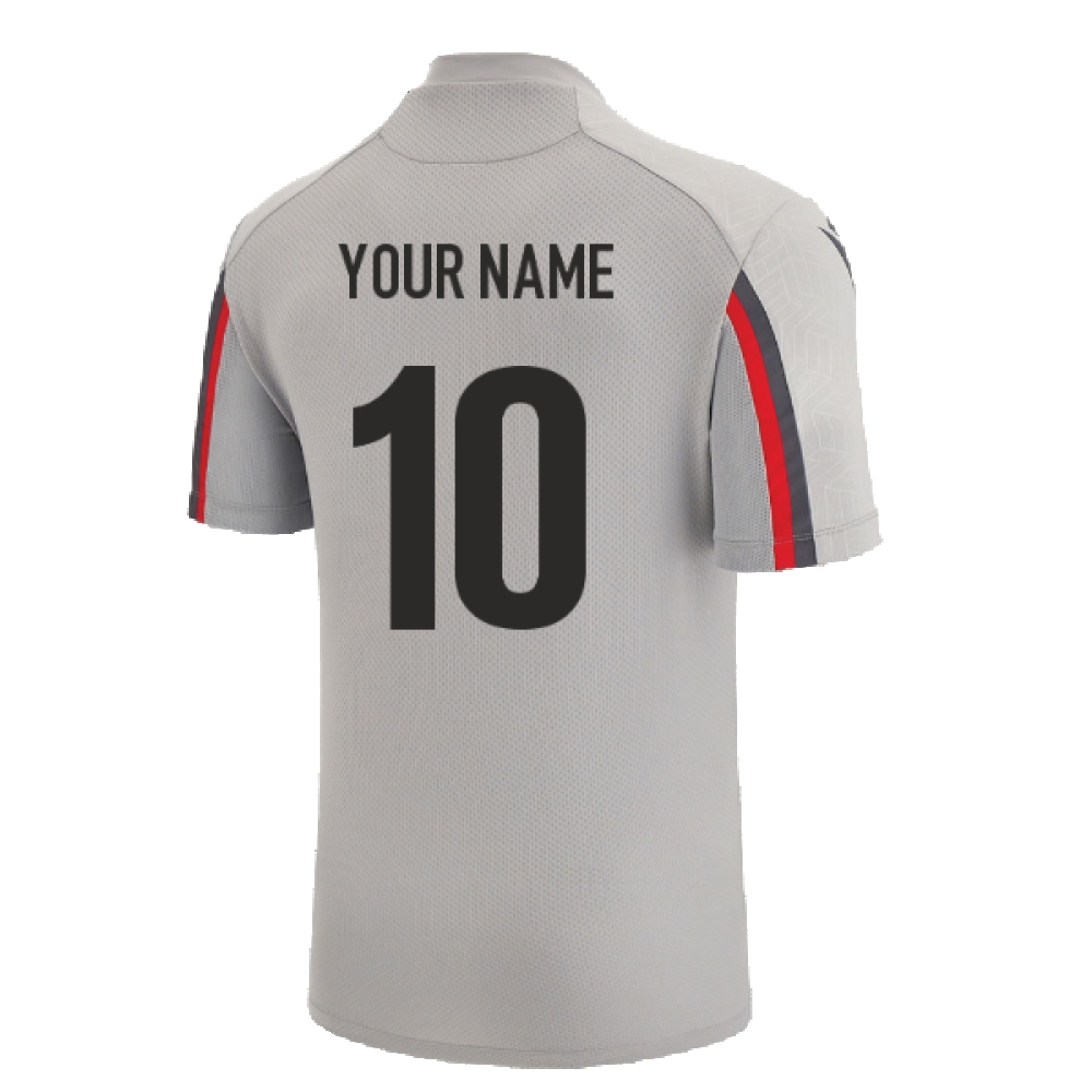 2022-2023 Wales Training Poly Shirt (Grey) (Your Name)