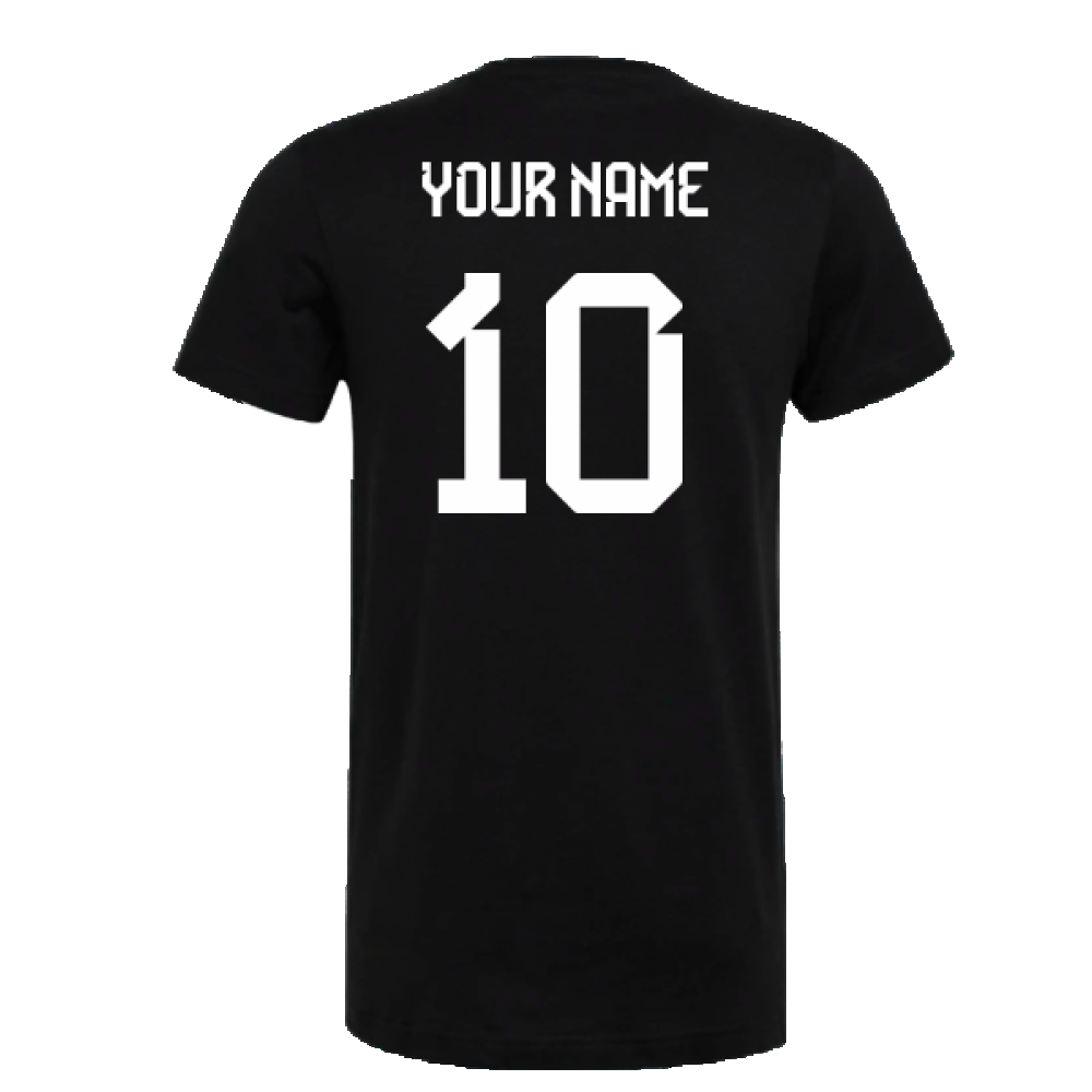 Messi Football GOAT Graphic Tee (Black) (Your Name)