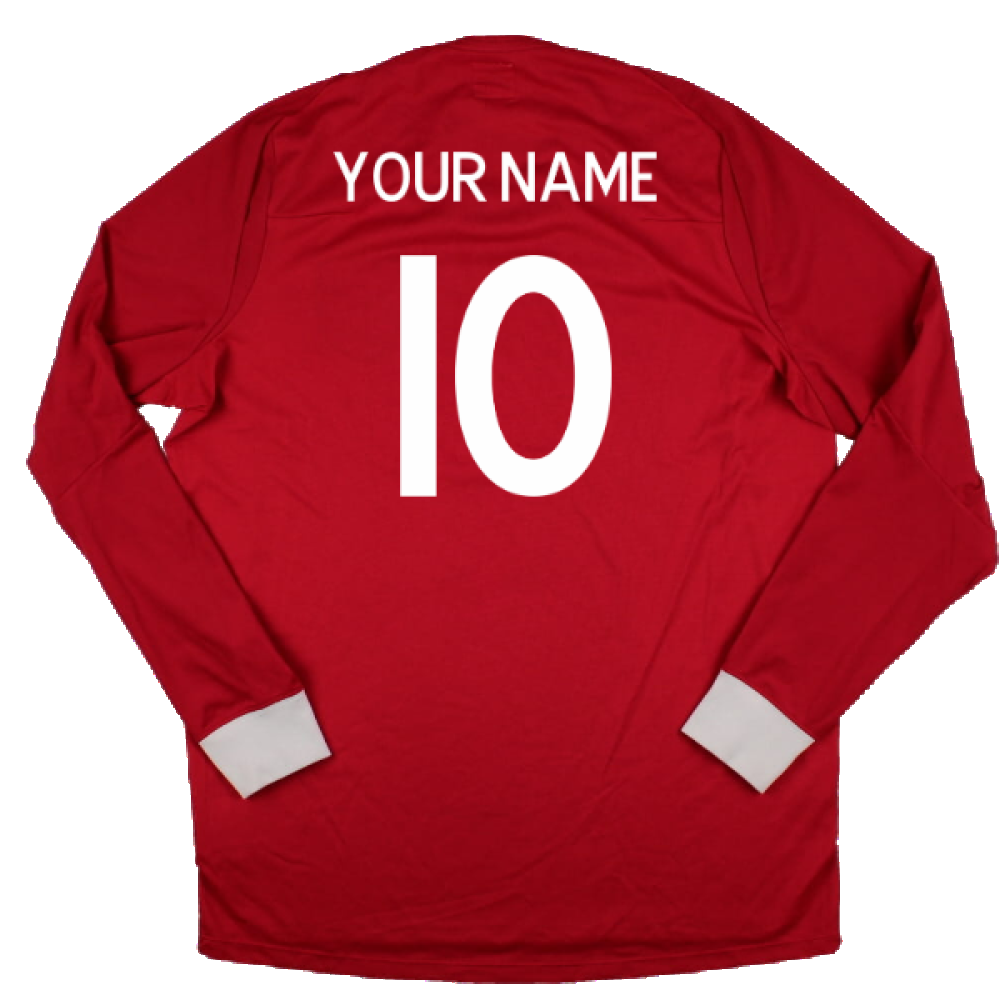 2010-2011 England Away LS Shirt (Kids) (Your Name)