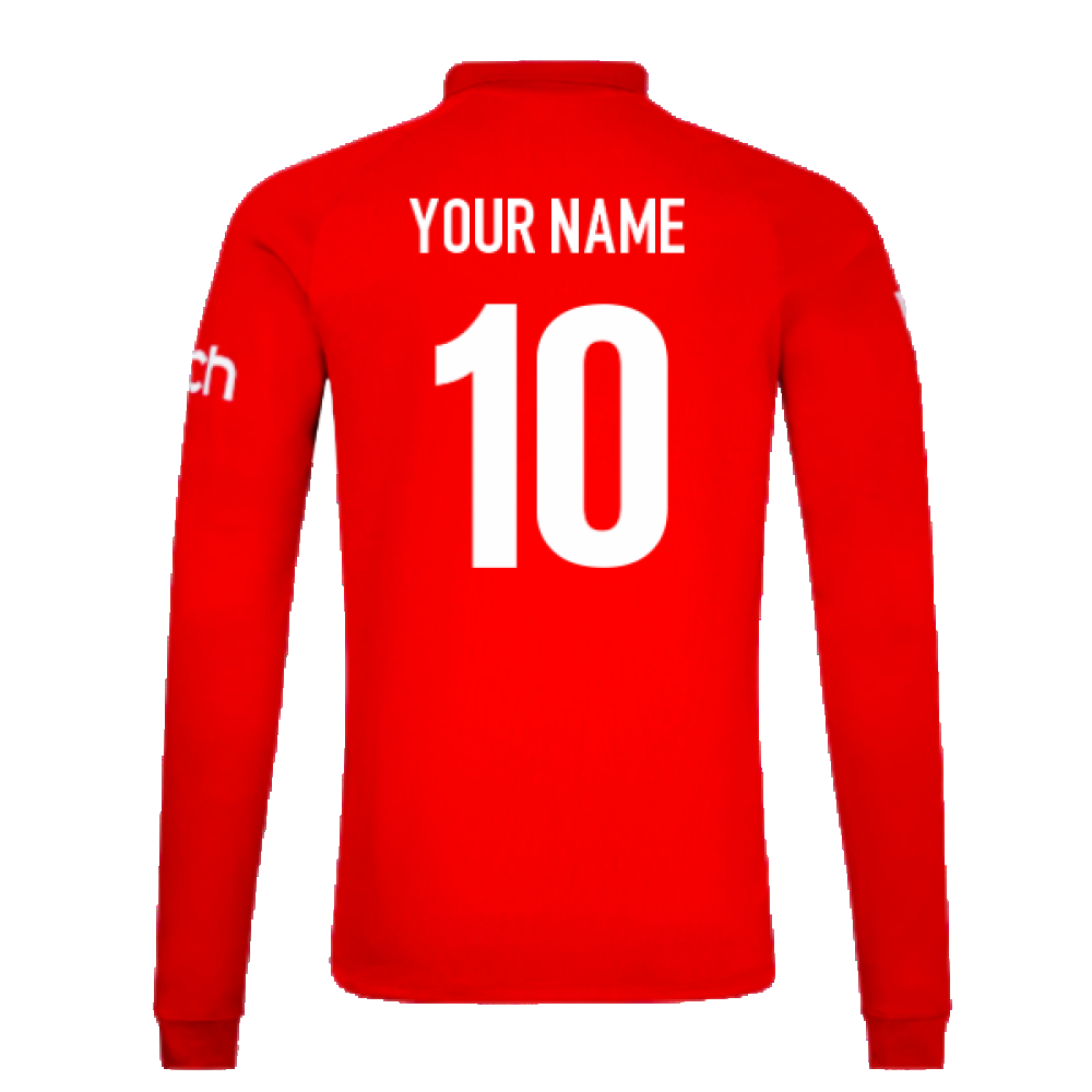 2023 England Cricket T20 Replica Long Sleeve Jersey (Your Name)