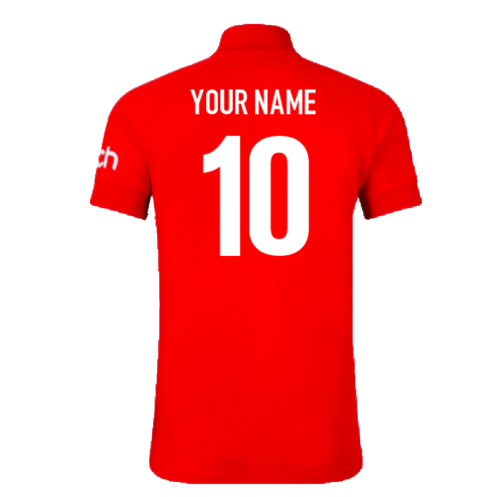 2023 England Cricket T20 Pro SS Jersey (Red) (Your Name)