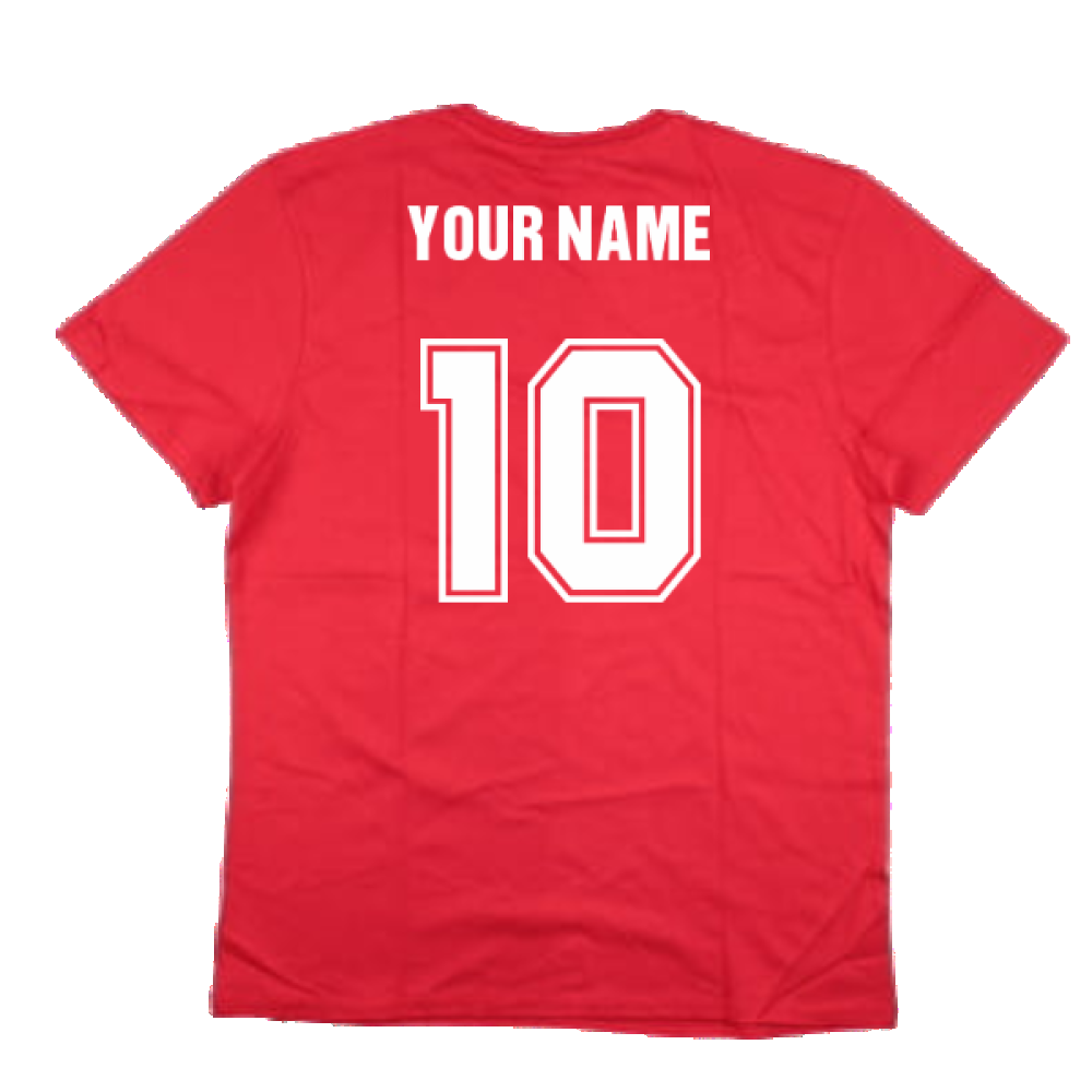 Liverpool Mens Red Liverbird Emblem Tee (Your Name)