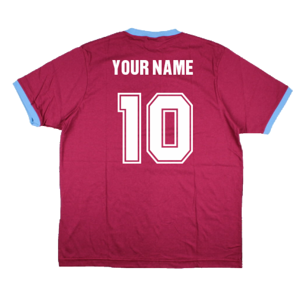 Thames Ironworks 12th Man T-Shirt (Maroon) (Your Name)