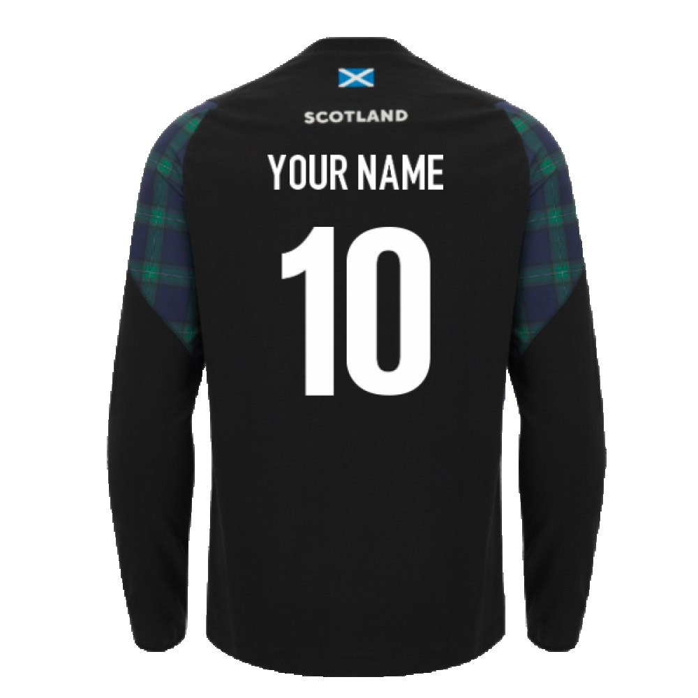 2023-2024 Scotland Rugby LS Travel Tee (Black) (Your Name)