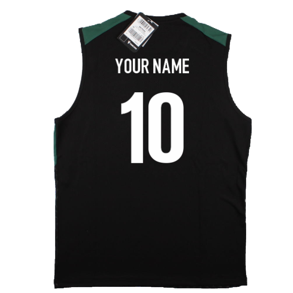 2023-2024 Newcastle Falcons Sleeveless Rugby Tee (Black) (Your Name)