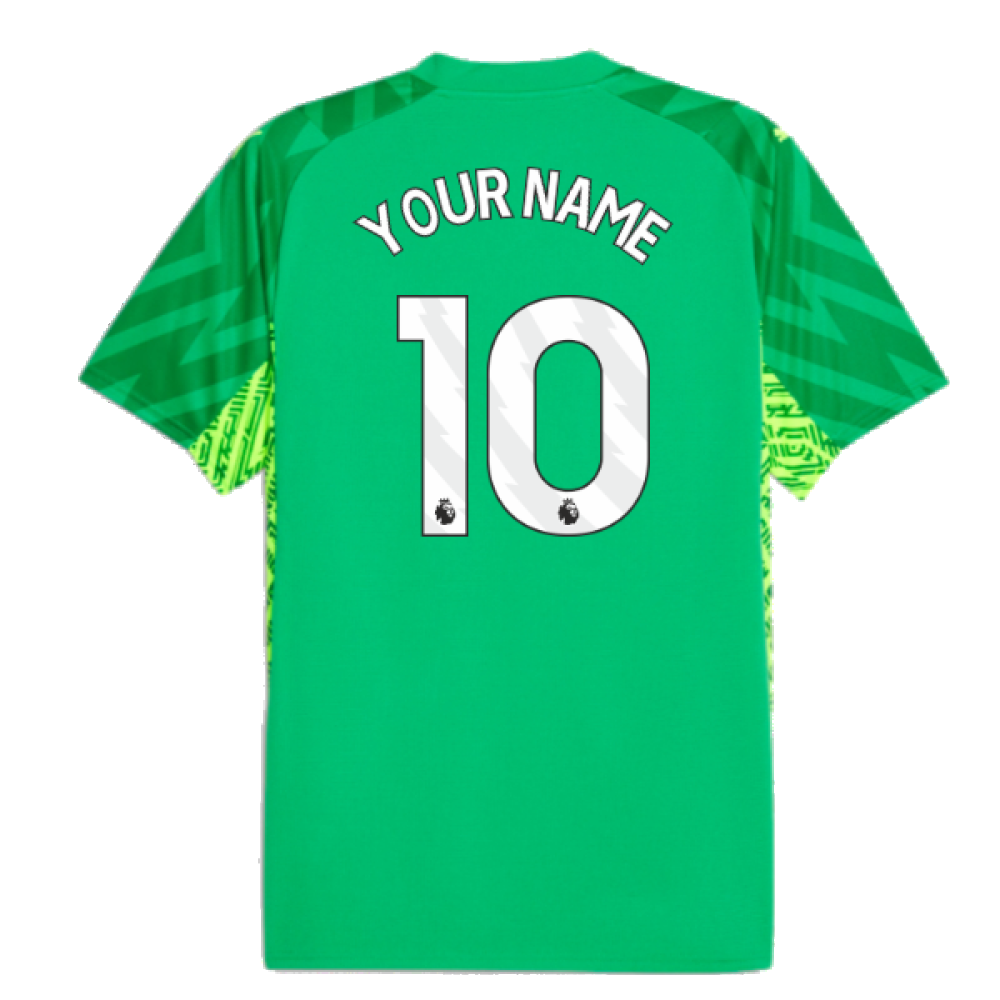 2023-2024 Man City Goalkeeper Shirt (Green) - Kids (Your Name)