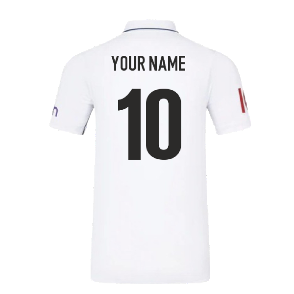 2024 England Cricket Test PRO SS Shirt (White) (Your Name)