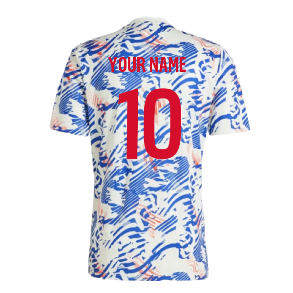 2024-2025 Olympique Lyon Pre-Match Shirt (White) (Your Name)