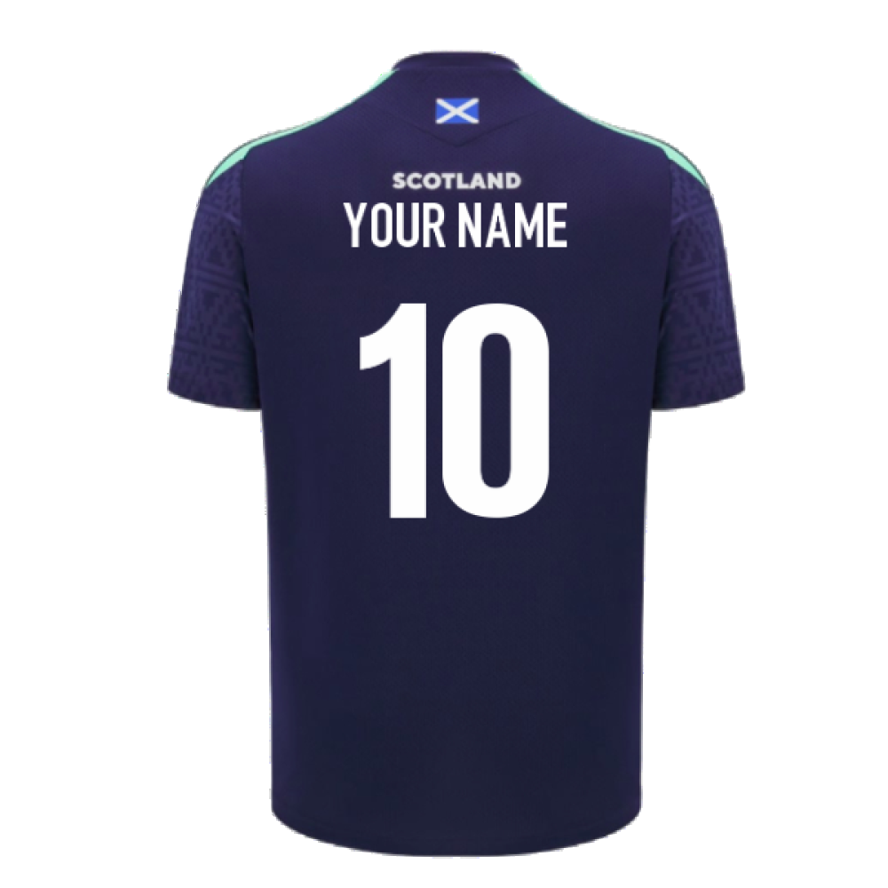 2024-2025 Scotland Rugby Training Sleeveless Shirt (Navy) (Your Name)