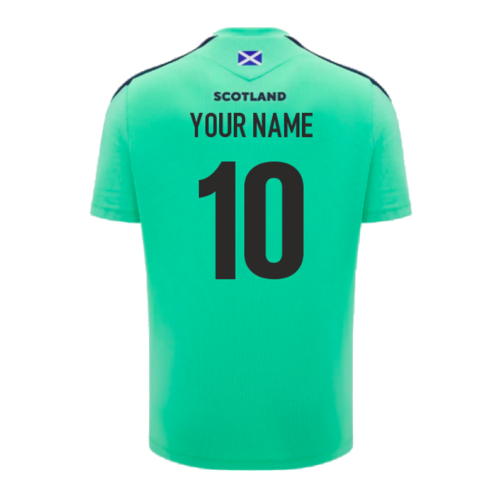 2024-2025 Scotland Rugby Poly Training Shirt (Green) (Your Name)