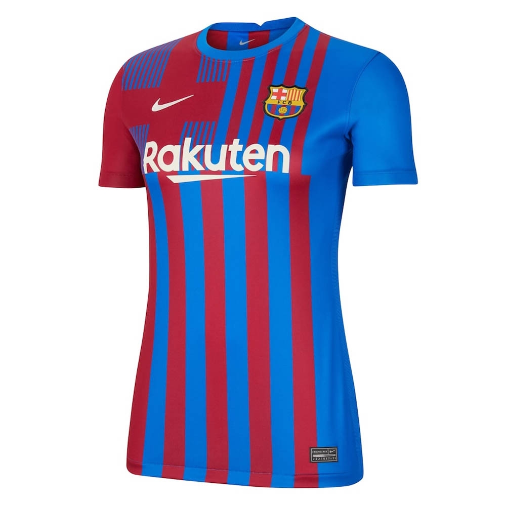 2021-2022 Barcelona Womens Home Shirt (L DE JONG 17)