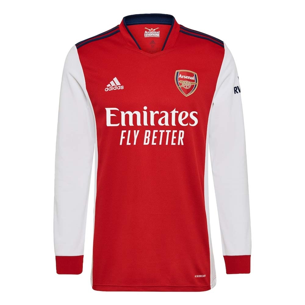 Arsenal 2021-2022 Long Sleeve Home Shirt (WHITE 4)