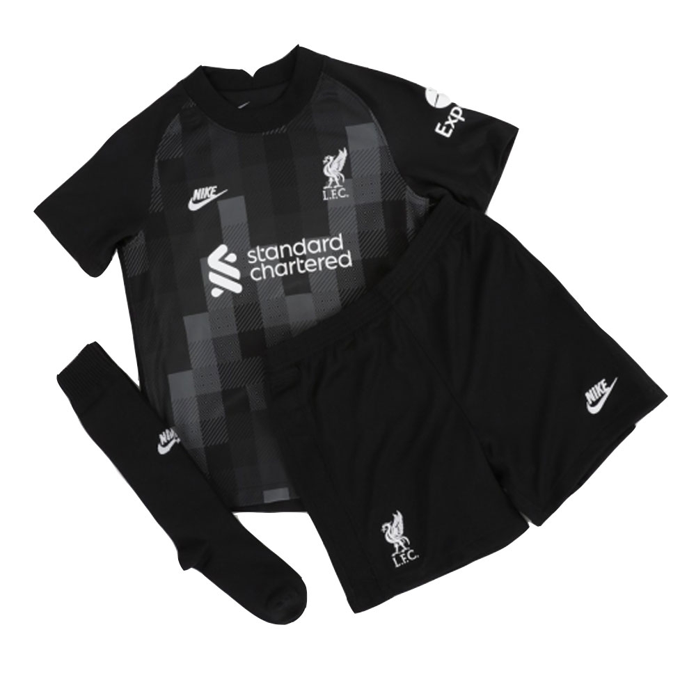 Liverpool 2021-2022 Home Goalkeeper Mini Kit (Black) (A Becker 1)