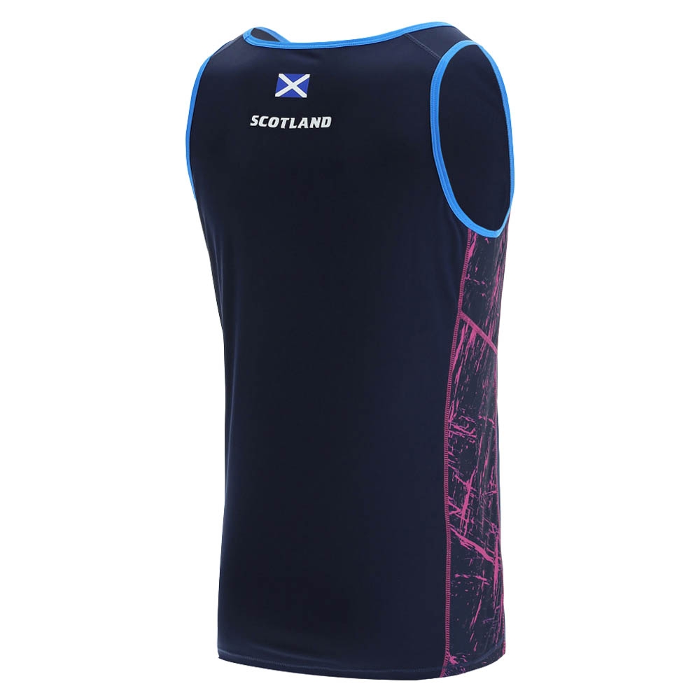 2021-2022 Scotland Poly Dry Gym Singlet (Navy)