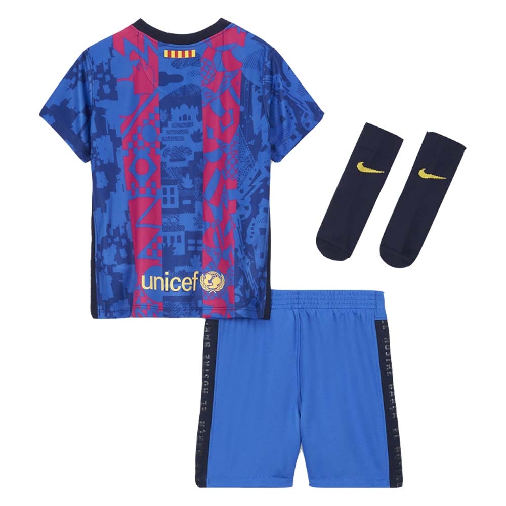 2021-2022 Barcelona Infants 3rd Kit (F.DE JONG 21)