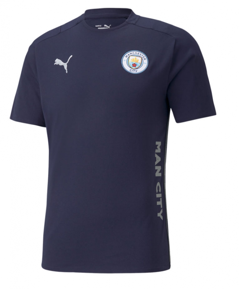 2021-2022 Man City Casuals Tee (Peacot) (Your Name)