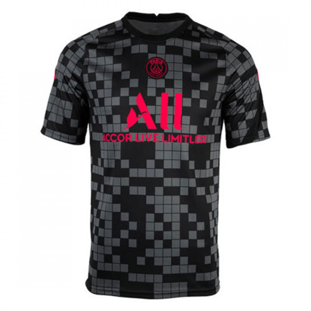 PSG 2021-2022 Pre-Match Training Shirt (Black) (MESSI 30)