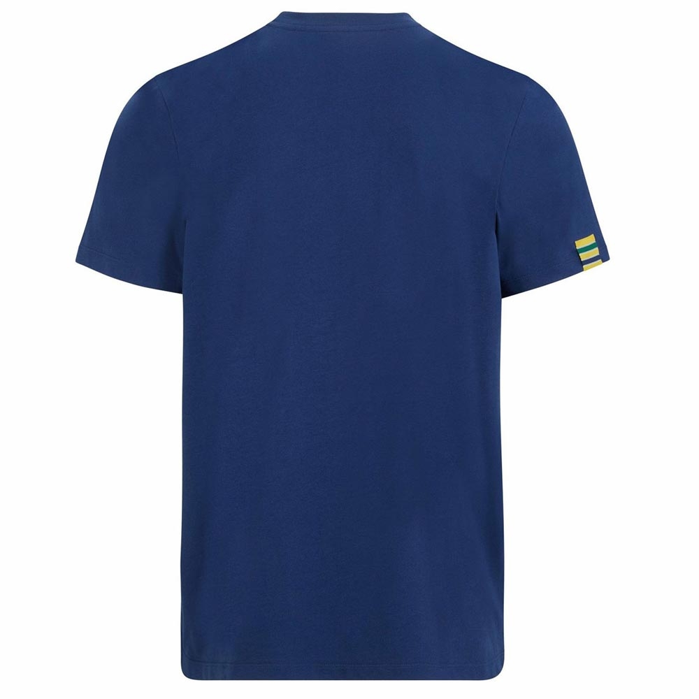 Ayrton Senna FW Mens Flag Tee (Navy) (Your Name)