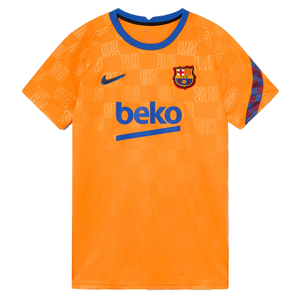 2021-2022 Barcelona Pre-Match Jersey (Orange) (STOICHKOV 8)