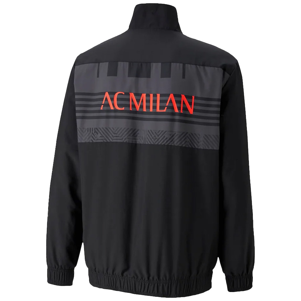 2021-2022 AC Milan Prematch Jacket (Black)