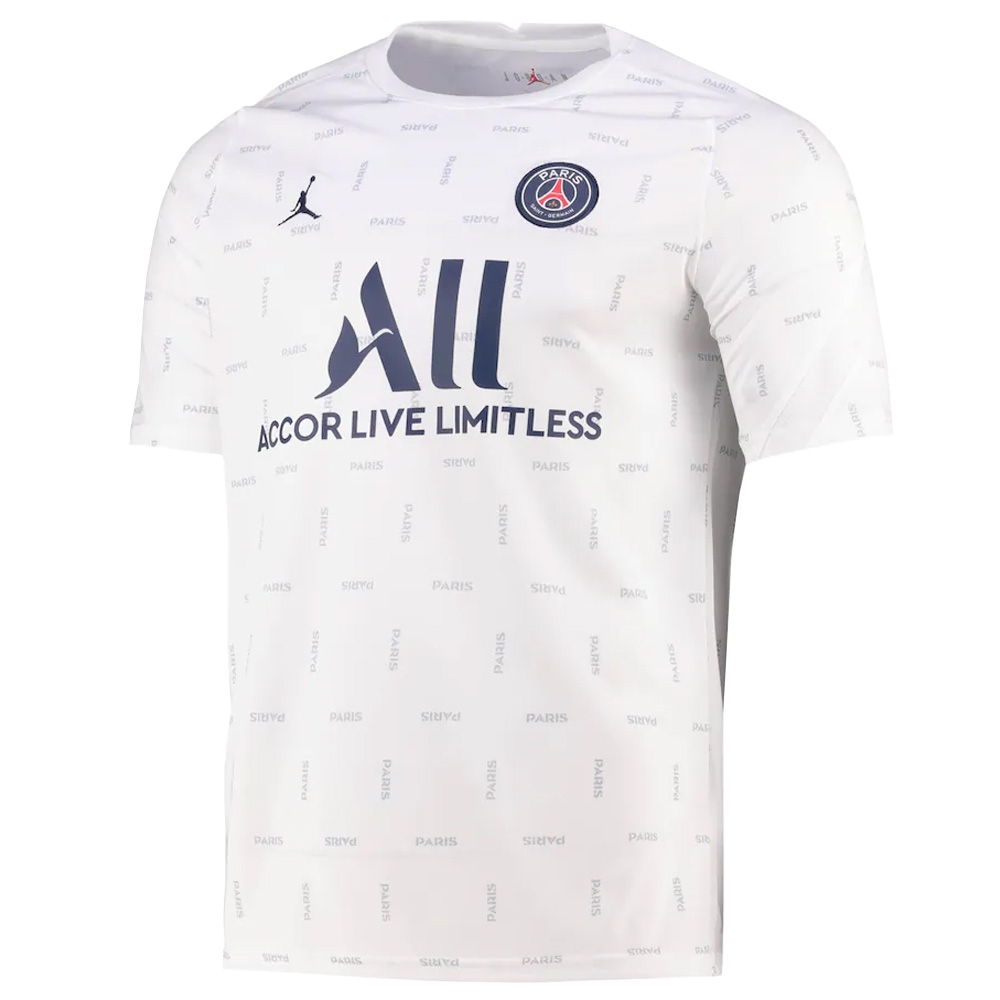 2021-2022 PSG Pre-Match Training Jersey (White) (L PAREDES 8)