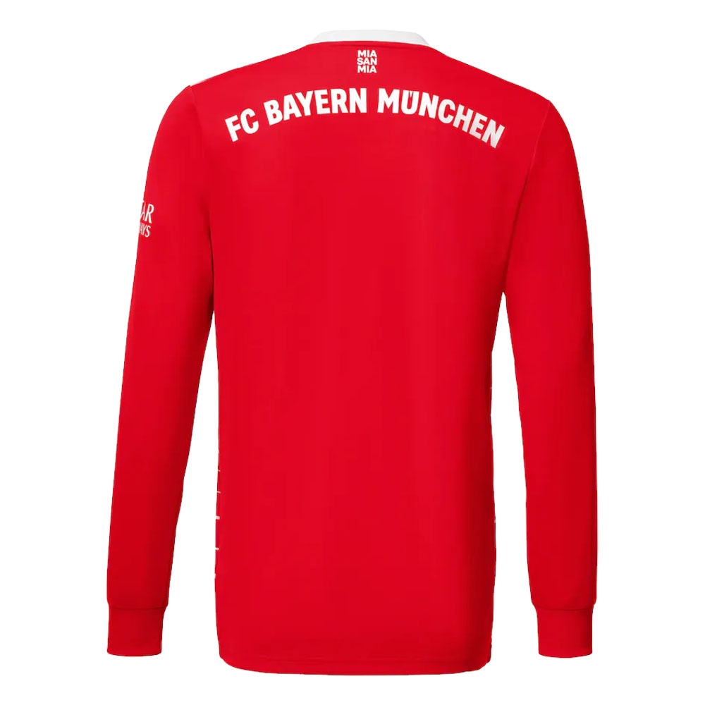 2022-2023 Bayern Munich Long Sleeve Home Shirt (Kids) (LEWANDOWSKI 9)