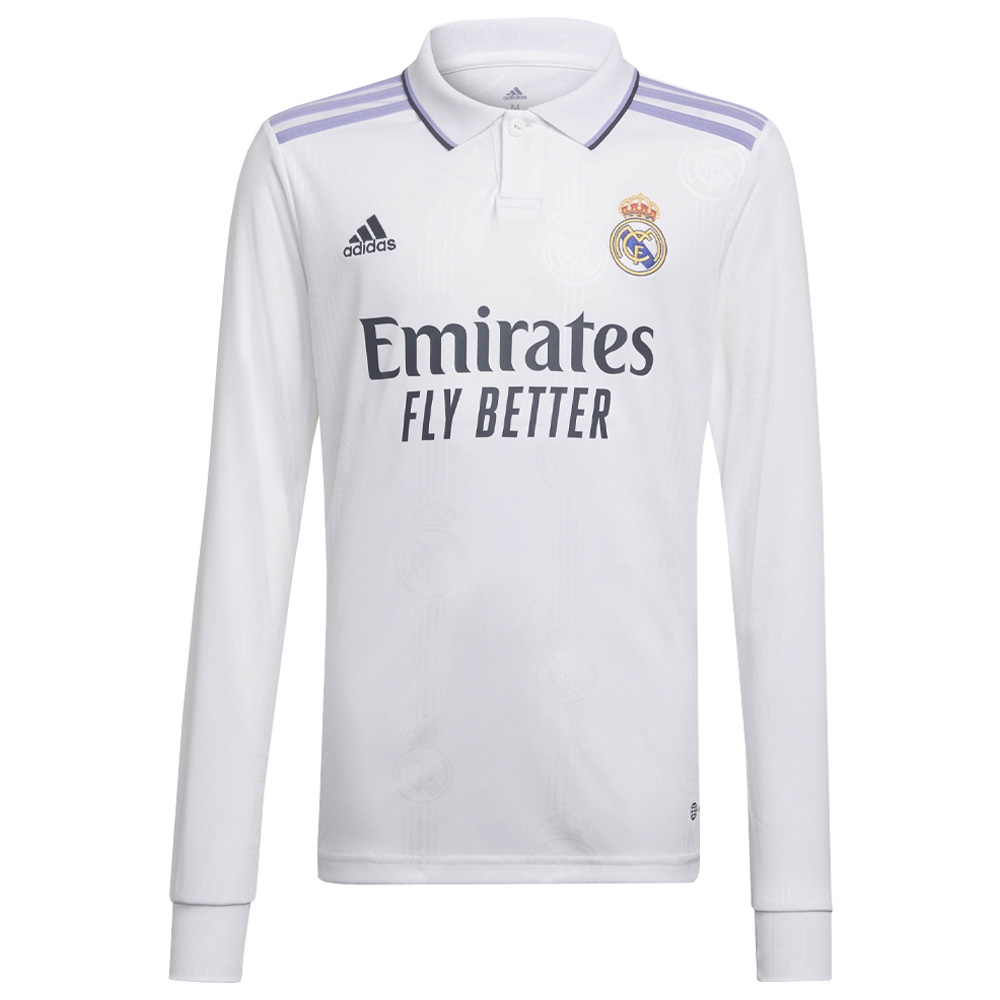 2022-2023 Real Madrid Long Sleeve Home Shirt (VINI JR 20)