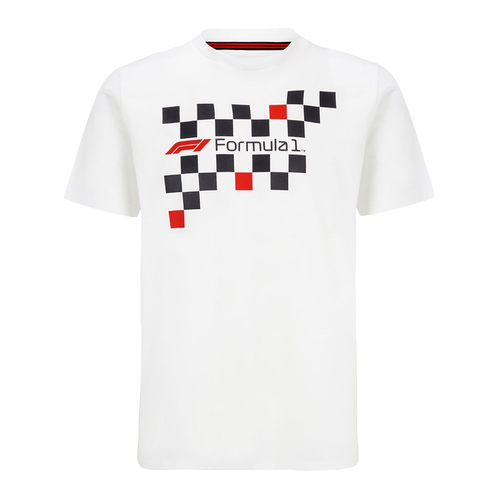 2022 Formula 1 F1 Flag Graphic Tee (White) (Your Name)